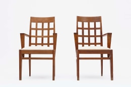 Ren&eacute; Gabriel pair of armchairs front view