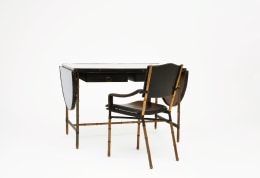 Jacques Adnet desk closed with chair
