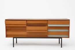 Bernard Marange's sideboard, full front view with some drawers open