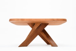 Pierre Chapo's &quot;T35C&quot; dining table straight view from under