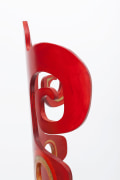 Terence Main's &quot;Red Twiddler&quot; chair, detailed side view of top