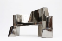 Jim Cole's sculptural bench straight eye level view
