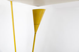 Michel Buffet's yellow floor lamp, detailed image of top