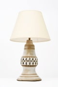Georges Pelletier's ceramic table lamp, full front view