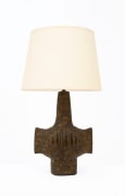 Vallauris' ceramic table lamp, full front view