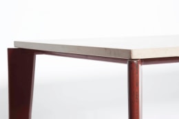 Jean Prouv&eacute;'s dining table, Flavigny Model, detailed view of legs