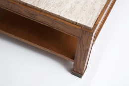 Jacques Adnet coffee table marble detail