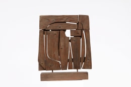 Ricardo Santamaria's wooden sculpture, full back view