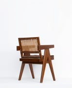 Pierre Jeanneret's Desk chair diagonal back view