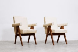 Le Corbusier &amp; Pierre Jeanneret's &quot;Committee&quot; armchairs, front diagonal views