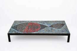 Baty's ceramic coffee table, full straight view from above