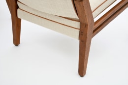 Jacques Adnet's pair of armchairs leg detail