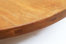Pierre Chapo's &quot;T02P&quot; coffee table detail of wood top