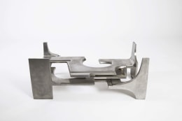 G&eacute;rard Mannoni's sculptural coffee table view of the base without glass top