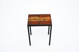 Pierre Sabatier's &quot;Volvic Flamme&quot; side table, full straight view from above