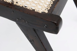 Pierre Jeanneret's set of 8 demountable chairs detailed view of teak framing
