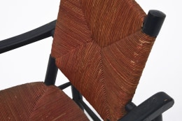 Charlotte Perriand's armchair, detailed view of rattan