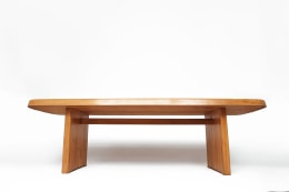 Pierre Chapo's &quot;T20A&quot; dining table straight view from under