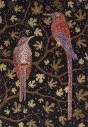 , FRED TOMASELLI,&nbsp;After Migrant Fruit Thugs,&nbsp;2008,&nbsp;Wool background, silk birds with&nbsp;metallic thread detail,&nbsp;98 x 64 inches, Edition of 5 + 3 AP