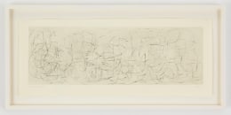 , JOHN CAGE&nbsp;(Where R = Ryoanji), 1983&nbsp;Drypoint, Set of 4&nbsp;Each: 9 1/4 x 23 1/4 in. (23.5 x 59 cm)&nbsp;Edition of 25