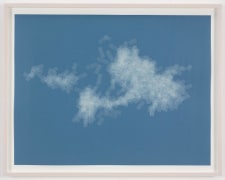 , SPENCER FINCH, Cloud (cumulus humilis, Vermont, 2), 2014, Scotch tape on paper, 19 3/4 x 25 1/2 in. (sheet), 21 5/8 x 27 1/2 in. (framed)