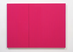 Untitled, 2013 Pink&nbsp;oil,&nbsp;rayon&nbsp;thread,&nbsp;linear&nbsp;polyurethane