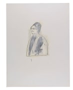 Untitled (Oum Kalsoum), 1981, Graphite and oil-based enamel on paper