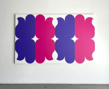 Linda Daniels, Double Blue-Violet Pink with White, 2021