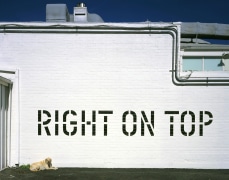 Lawrence Weiner, RIGHT ON TOP