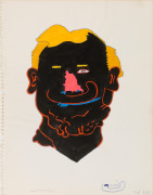 Untitled (Head Study for Awning Series), 1966, Ink and color pencil on paper&nbsp;