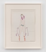 Balancing on The Ropes, 1973, pen &amp;amp; ink and watercolor on paper