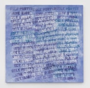 Blue Porter Composition, 2015, wax oil crayon and acrylic on muslin