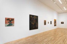 Installation view of Joseph Olisaemeka Wilson,&nbsp;Hard Times and Silver Teeth at the Spicewood County Casino, January 10 &ndash; February 22, 2025