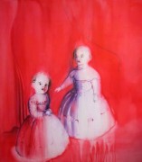 Sisters,&nbsp;2004, watercolor on canvas