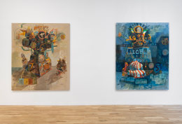 Installation view of Joseph Olisaemeka Wilson,&nbsp;Hard Times and Silver Teeth at the Spicewood County Casino, January 10 &ndash; February 22, 2025