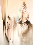 Queen on Horse,&nbsp;2004, watercolor on canvas