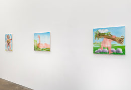 Installation view of Thoughtful Paintings, July 8 - August 27, 2021