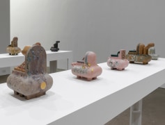 Installation view of Zachary Leener, Clock, go inside a stone, March 23 - April 22, 2023