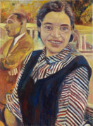 Rosa Parks and Martin Luther King, Jr., 2006, oil on linen