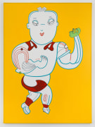 Thumb Thwack, 1986, Acrylic on canvas with painted wood frame&nbsp;