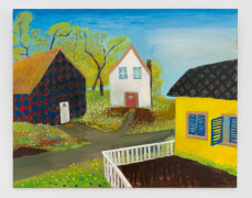 Town, 2025 oil on masonite