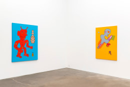 Karl Wirsum, Mr. Whatzit: Selections from the 1980s, installation view at Derek Eller Gallery, New York