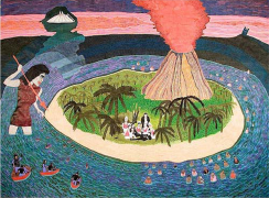 Have You Found... The Lost Hawaiians?, 2006, acrylic, ink and gel pen on paper