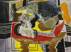 Georges Braque, Still Life with Guitar I (Red Tablecloth), 1936