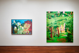 Works by Adrian Berg and Nicole Wittenberg on view in&nbsp;Unnatural Nature: Post-Pop Landscapes,&nbsp;on view in the New York gallery April 21 - June 10, 2022.  Installation view by Kent Pell.