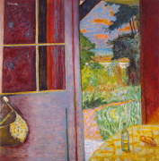 Porte-fen&ecirc;tre ouverte, Vernon [Open French Door, Vernon] c. 1921 Oil on canvas 45 1/8 x 44 1/8 inches (114.6 x 112.1 cm) Private Collection