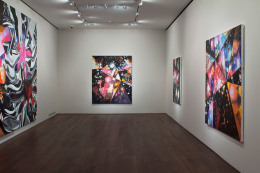 Installation view of James Rosenquist: Multiverse You Are, I am at Acquavella Galleries from September 10 - October 13, 2012.