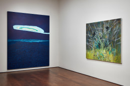 Works by William Monk and Jennifer Coates on view in&nbsp;Unnatural Nature: Post-Pop Landscapes,&nbsp;on view in the New York gallery April 21 - June 10, 2022.  Installation view by Kent Pell.