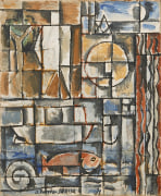 Joaqu&iacute;n Torres-Garc&iacute;a, Constructif avec homme blanc [Constructive Composition with White Man], 1931