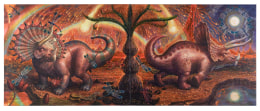 Painting of dinosaurs by Thomas Woodruff